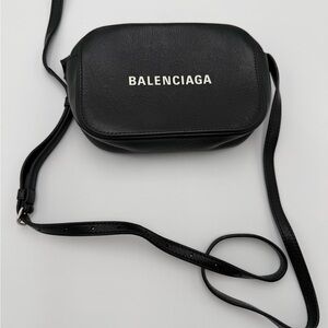 Balenciaga Black Leather Crossbody